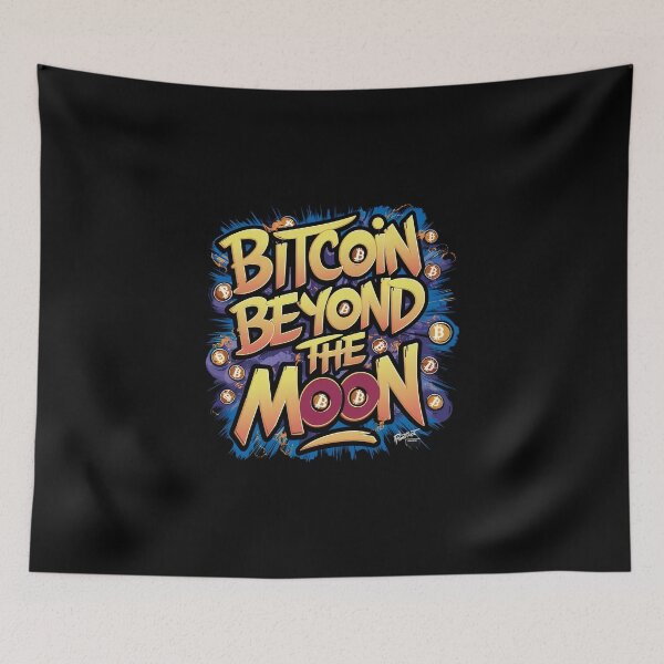 Item preview, Bitcoin Beyond the Moon Bitcoin Millionaire Crypto Wealth designed and sold by RadDeck.