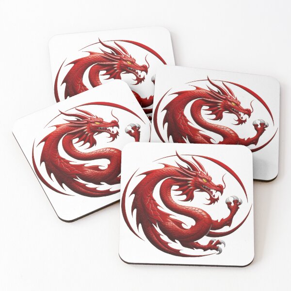 Item preview, A red dragon with its mouth open and claws out designed and sold by PWDigitalArt.