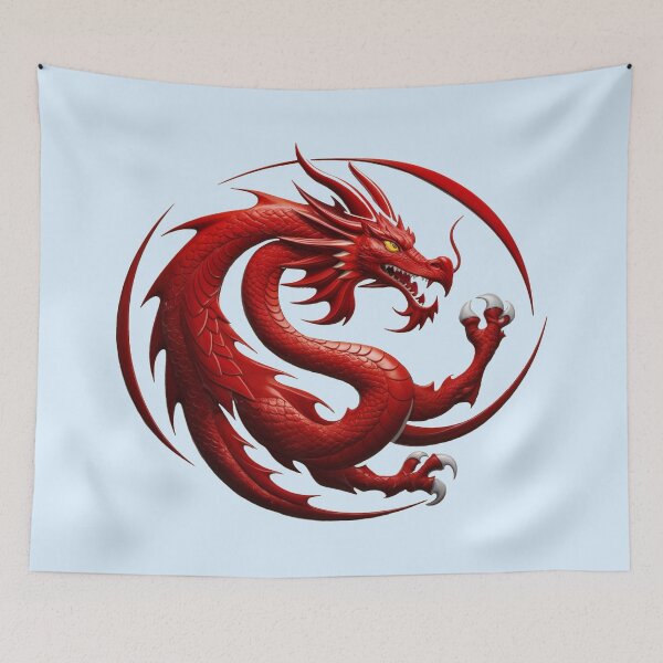 Item preview, A red dragon with its mouth open and claws out designed and sold by PWDigitalArt.