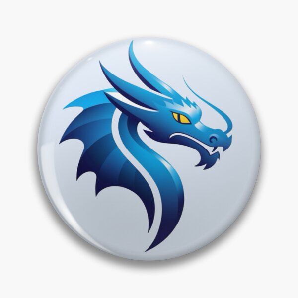 Item preview, A blue dragon with yellow eyes is the main focus of the image designed and sold by PWDigitalArt.