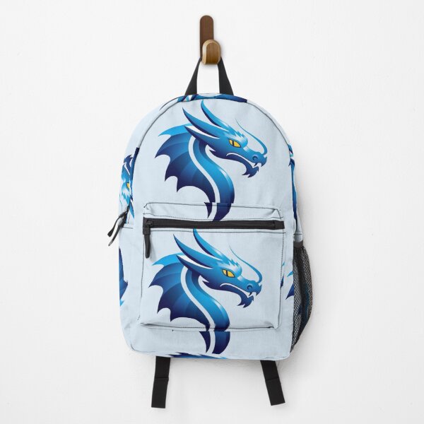 Item preview, A blue dragon with yellow eyes is the main focus of the image designed and sold by PWDigitalArt.