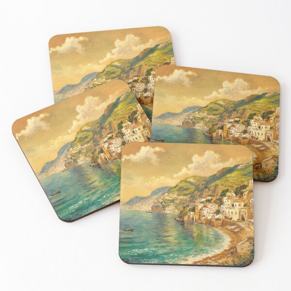 Item preview, Vintage Amalfi Coast Painting designed and sold by Tamas Das.
