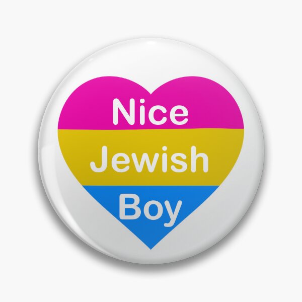 Item preview, Nice Jewish Boy Pan Heart Flag designed and sold by firefly-zinnia.