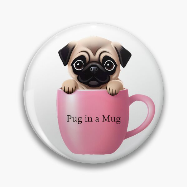 Item preview, Pug in a Mug Pink  designed and sold by Lisa Pearlman.