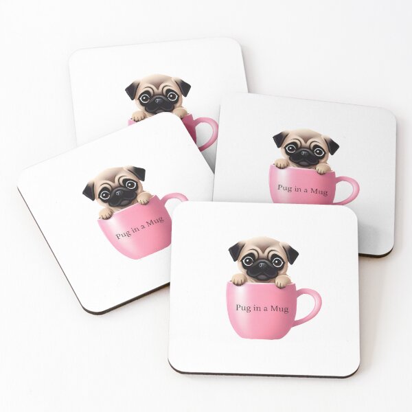 Item preview, Pug in a Mug Pink  designed and sold by Lisa Pearlman.