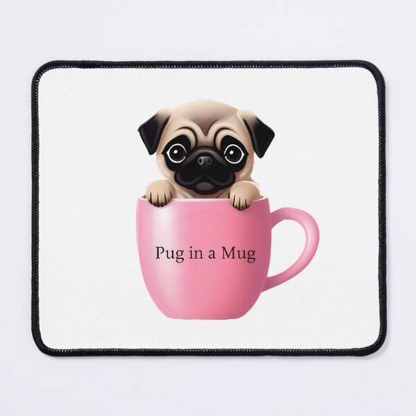 Item preview, Pug in a Mug Pink designed and sold by Lisa Pearlman.