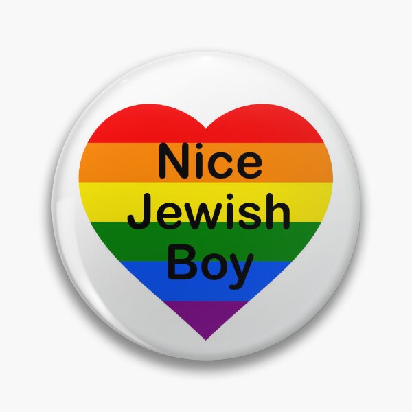 Item preview, Nice Jewish Boy Pride Heart Flag designed and sold by firefly-zinnia.