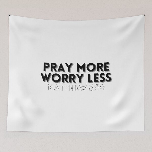 Item preview, Pray More Worry Less,Christian Inspirational ,Christian Woman Design Quote designed and sold by mattlee20.