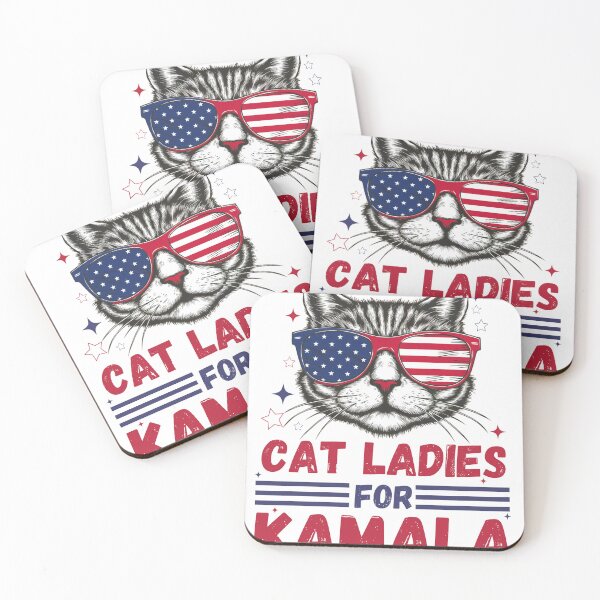 Item preview, cat ladies for kamala 2024 funny cat president harris designed and sold by rtlabdo.