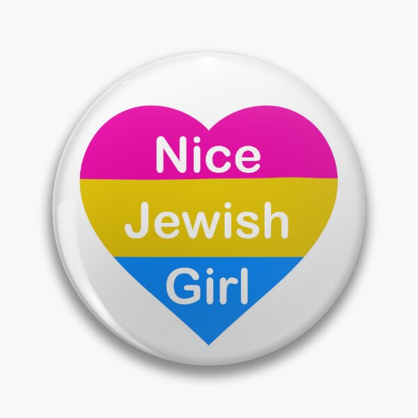 Item preview, Nice Jewish Girl Pansexual Heart designed and sold by firefly-zinnia.