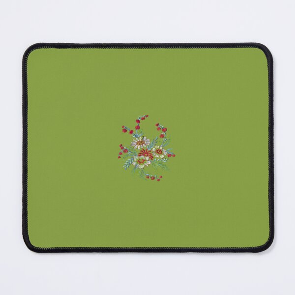 Item preview, Ever Seen Red and White Flowers Embroidery Stitching Green and Blue Design designed and sold by aestheticqueen.