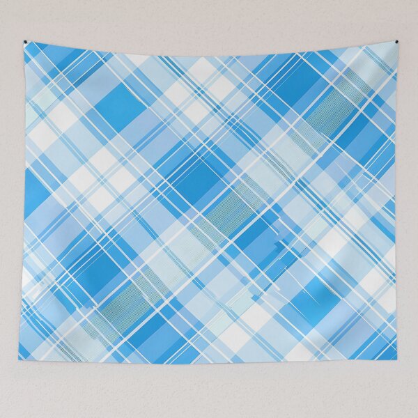 Item preview, Blue Plaid Pattern designed and sold by Myra365Art.