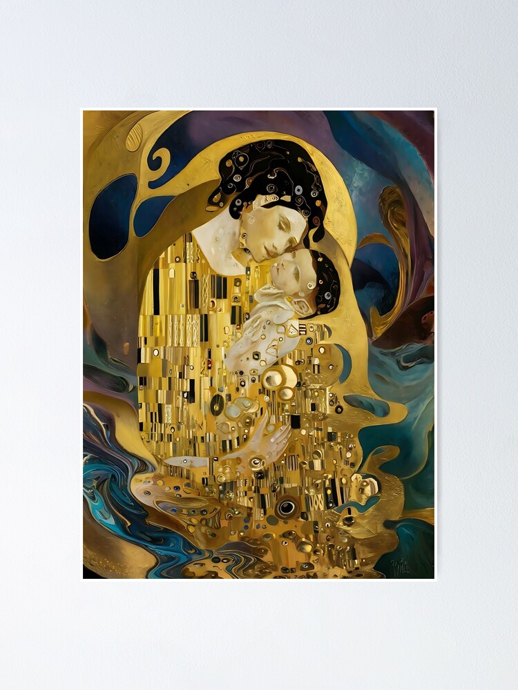 Inspired by Gustav Klimt Mother And Child Painting