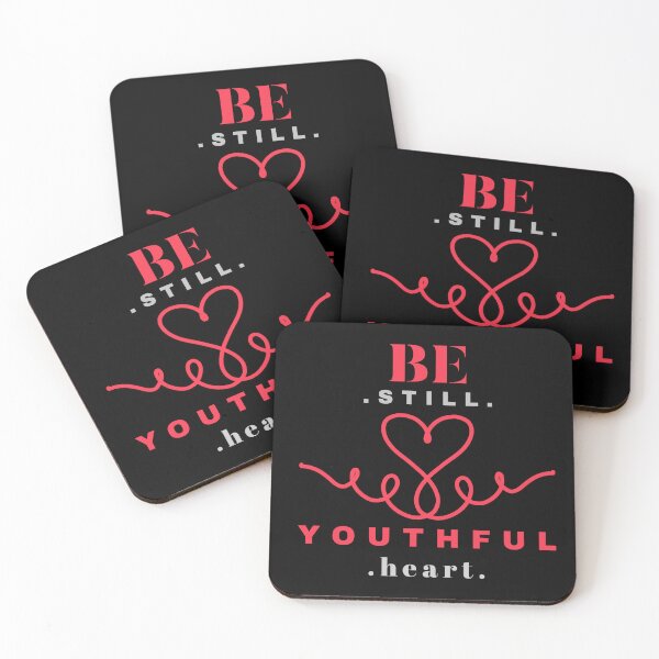 Item preview, Be still youthful heart, Quote, Inspirational, Red and grey designed and sold by BeebopGraphics.
