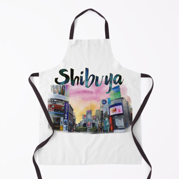 Item preview, Shibuya Sunset (watercolor with text) designed and sold by DJ45Artworks.