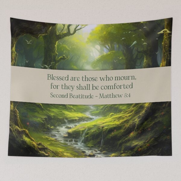 Item preview, Second Beatitude Matthew 5:4 (The Beatitudes from Sermon on The Mount) designed and sold by WideIsTheGate.