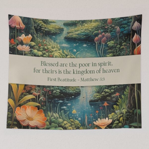 Item preview, First Beatitude Matthew 5:3 (The Beatitudes from Sermon on The Mount) designed and sold by WideIsTheGate.