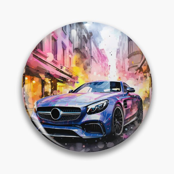 Item preview, Watercolor Cityscape Drive Mercedes AMG Coupe designed and sold by RevUpDesign.
