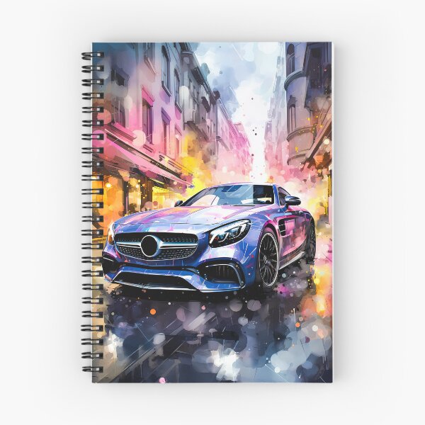 Item preview, Watercolor Cityscape Drive Mercedes AMG Coupe designed and sold by RevUpDesign.