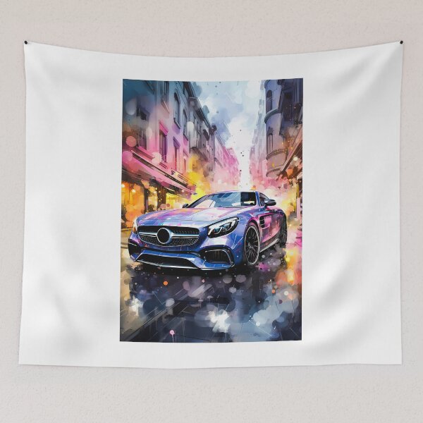 Item preview, Watercolor Cityscape Drive Mercedes AMG Coupe designed and sold by RevUpDesign.