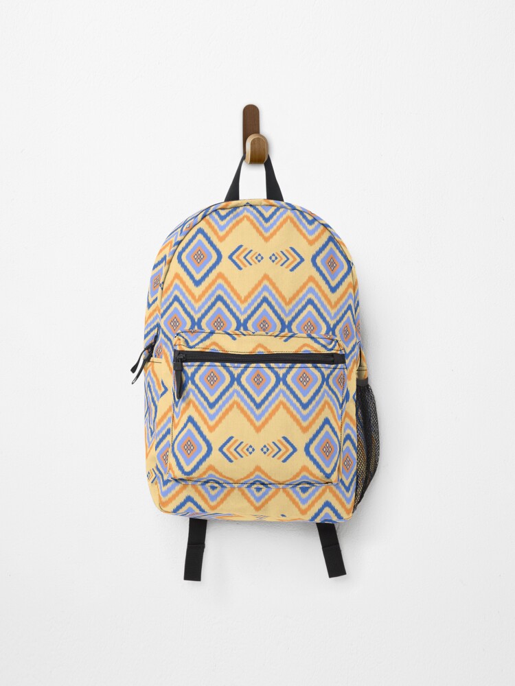 Thumbnail 1 of 3, Backpack, Ikat Pattern Colorful Design designed and sold by NokDesignShop.