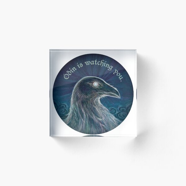 Odin is Watching You Acrylic Block