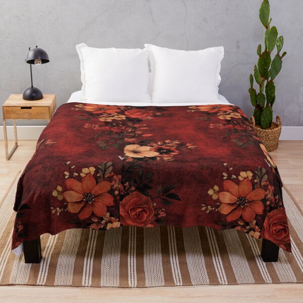 Item preview, Rustic Red Floral Harmony on Canvas designed and sold by GhadeerGhonaim.