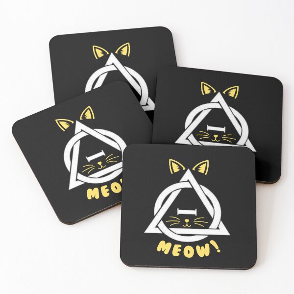 Item preview, Yellow Meow Therian Therianthropy Cat Symbol designed and sold by Artography Designs.
