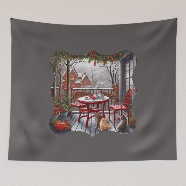 Item preview, Enjoyable Moments with Red Tea Garden and Cats designed and sold by Diclebaybas.