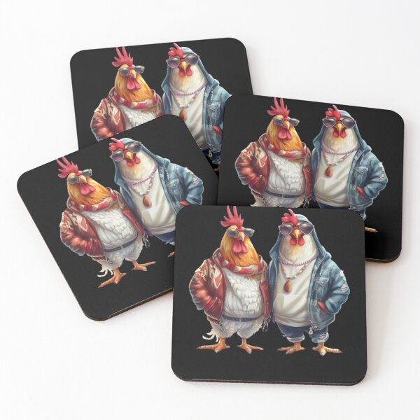 Item preview, Streetwear-dressed chickens looking designed and sold by Tee Studio.