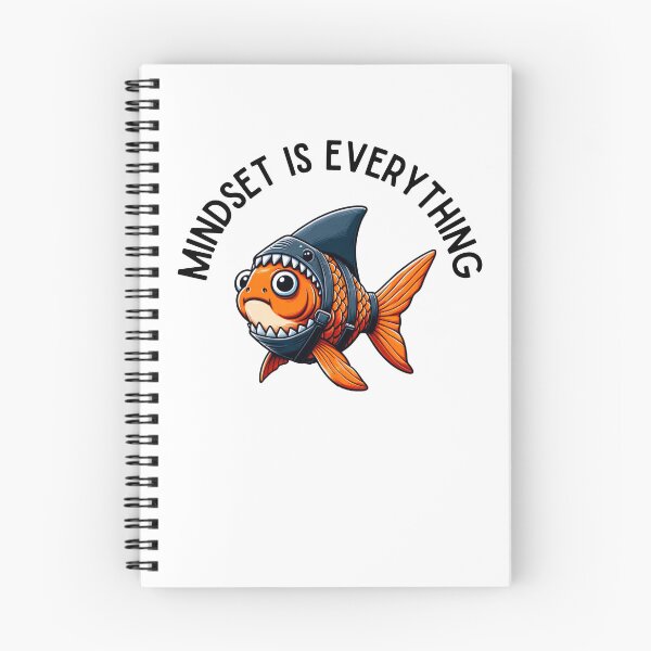 Item preview, Mindset is Everything Goldfish Shark Funny Motivational Big Fish Motivational designed and sold by Logiamerch.