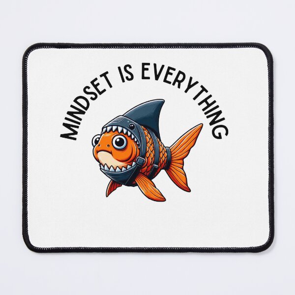 Item preview, Mindset is Everything Goldfish Shark Funny Motivational Big Fish Motivational designed and sold by Logiamerch.