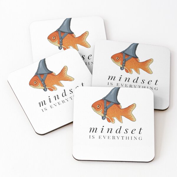Item preview, Mindset is Everything Goldfish Shark Funny Motivational Big Fish Motivational designed and sold by Logiamerch.