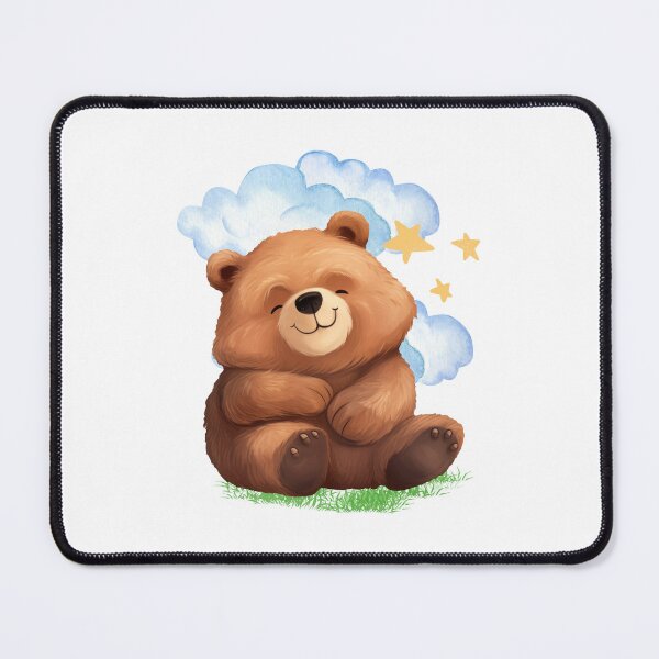 Item preview, sleeping bear and cloud designed and sold by funwithstickers.