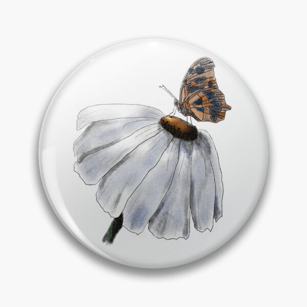 Artikelvorschau, Schmetterling sitzt auf Gänseblümchen entworfen und verkauft von Jaana Day.