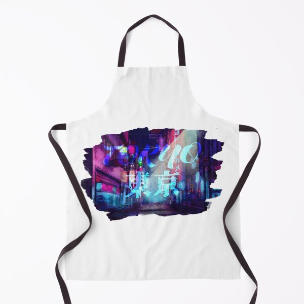 Item preview, Tokyo Streets Night (watercolor with neon text) designed and sold by DJ45Artworks.
