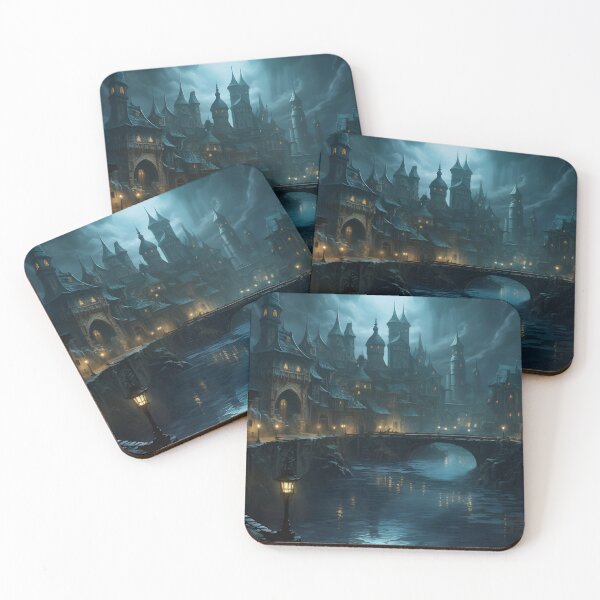 Item preview, Abstract Medieval Town designed and sold by GreenInkXpress.