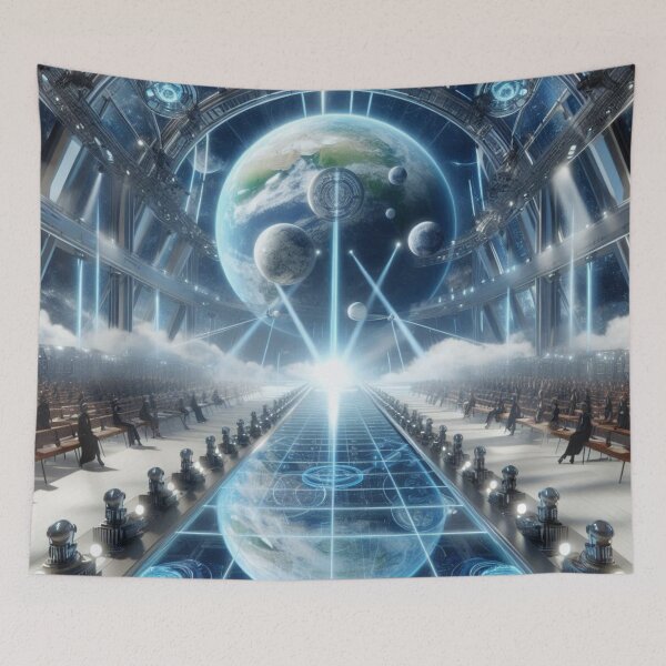 Item preview, A Futuristic Fashion Runway In Zero Gravity. designed and sold by IrsathThaslima.