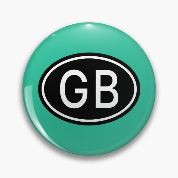 Item preview, GB Initials Monogram Oval White Letters designed and sold by Jeallan Designs.
