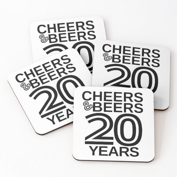 Item preview, Cheers and beers 20 years birthday celebration anniversary  designed and sold by highflycrafts.