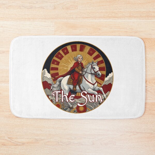 Item preview, Major Arcana Tarot Card The Sun - Gray Haired Child on a White Horse designed and sold by Pixel Waite.