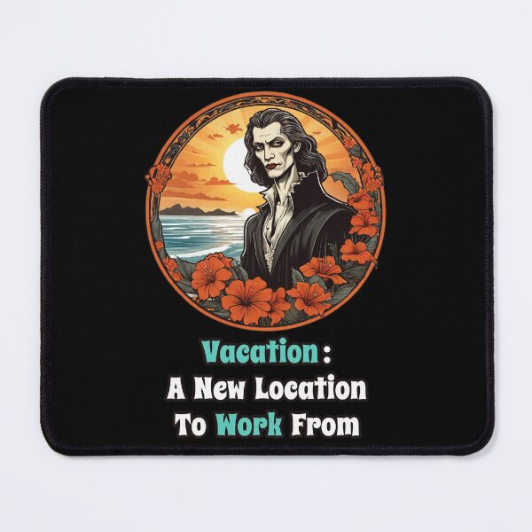 Item preview, Workaholic Vampire by The Beach - Vacation, A New Location to Work From designed and sold by Ridiculam Toga.