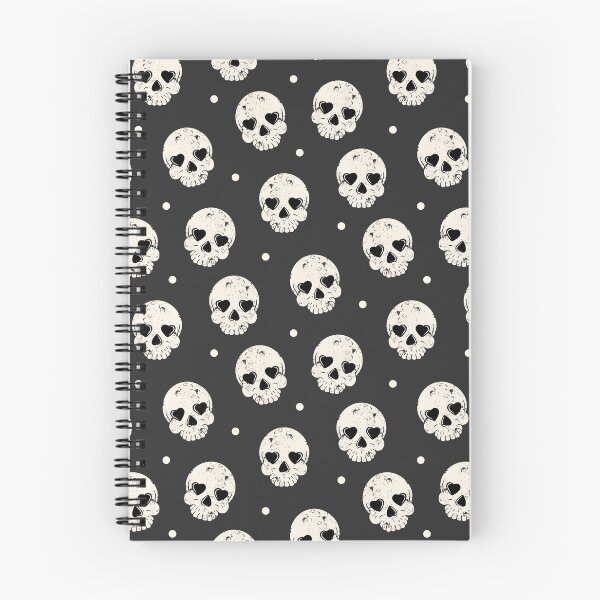 Item preview, Ojos de corazón de calavera en gris oscuro designed and sold by Guided by Light Art.
