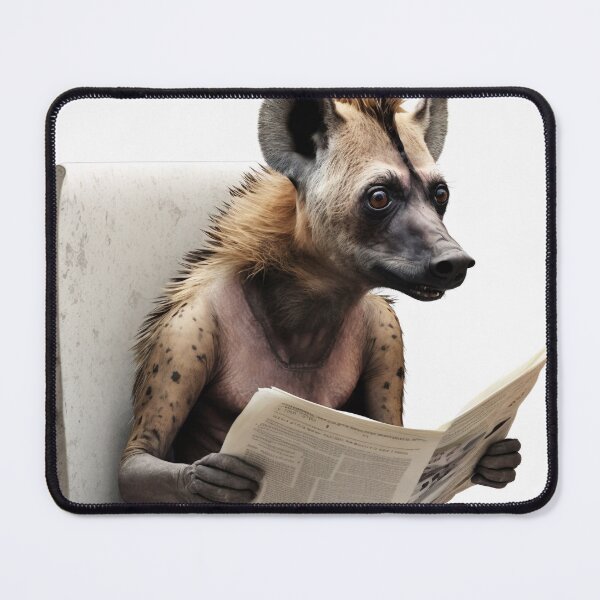 Item preview, Hyena Sitting on the Toilet Reading a Newspaper designed and sold by CheekyAnimalz.