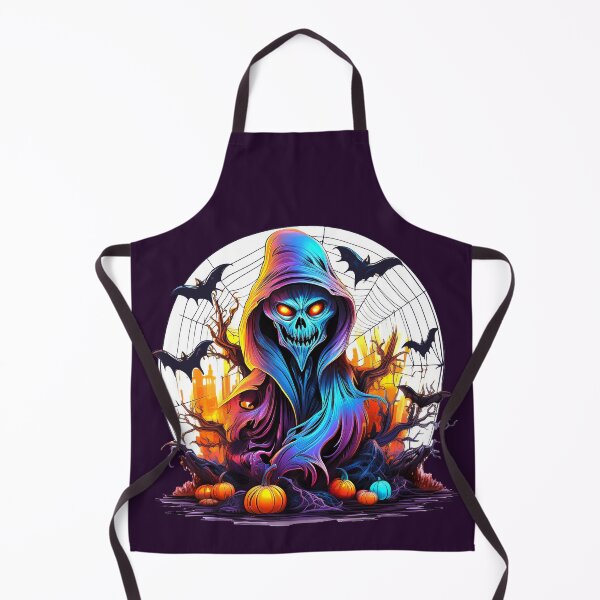 Item preview, Vintage Retro Mystical Halloween design with skeleton ghost and bats for horror fans designed and sold by pod24.