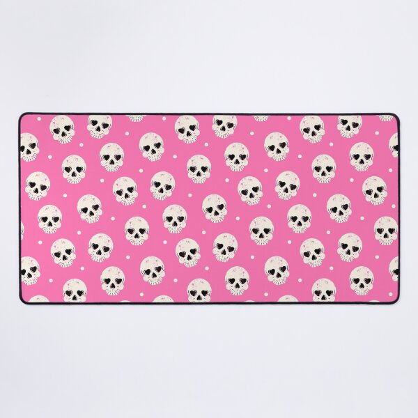 Artikelvorschau, Totenkopf Herz Augen auf Pink entworfen und verkauft von Guided by Light Art.