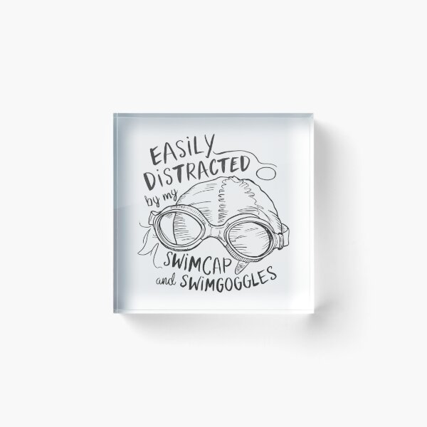 Item preview, Easily Distracted by my Swim Cap and Swim Goggles designed and sold by Zwembad Vergelijker.