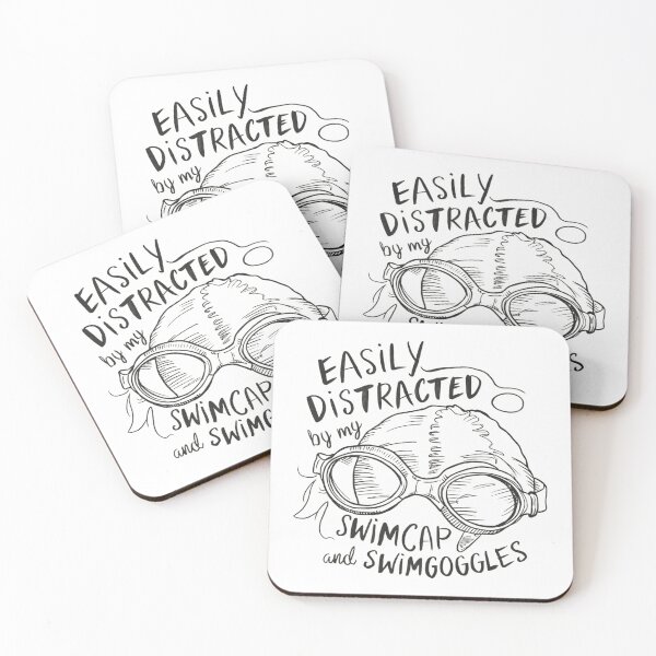 Item preview, Easily Distracted by my Swim Cap and Swim Goggles designed and sold by Zwembad Vergelijker.