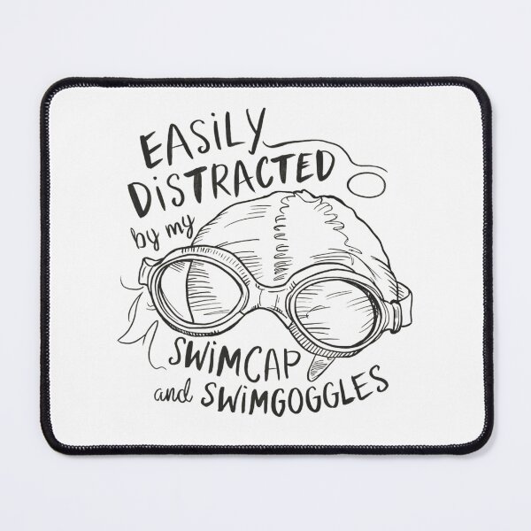 Item preview, Easily Distracted by my Swim Cap and Swim Goggles designed and sold by Zwembad Vergelijker.