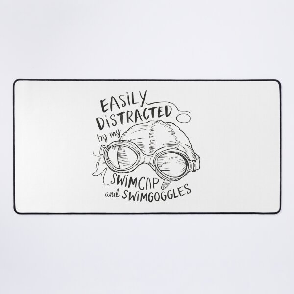 Item preview, Easily Distracted by my Swim Cap and Swim Goggles designed and sold by Zwembad Vergelijker.